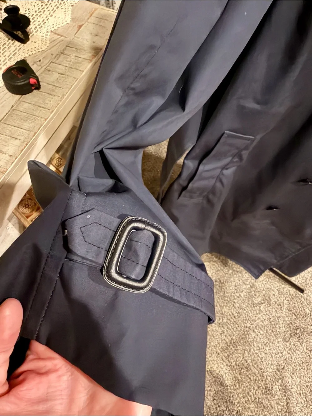 US Military Classic Men's Navy Trench Coat